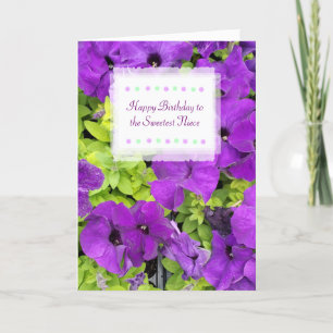 Cartão Feliz aniversário para a mais doce sobrinha