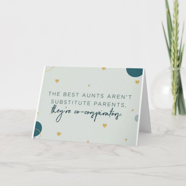 CARTÃO FELIZ ANIVERSÁRIO PARA **A MELHOR TIA DE NUNCA!** (Frente)