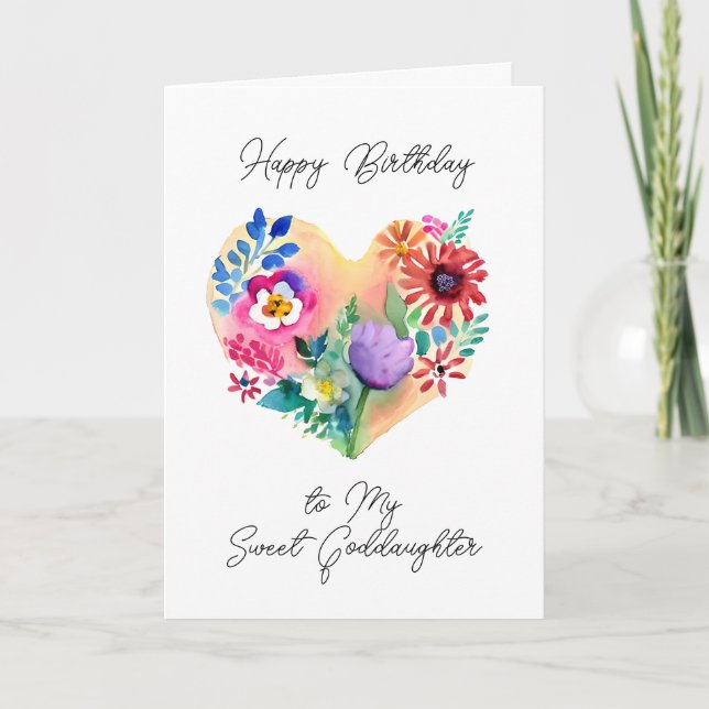 Cartão Feliz Aniversário para a Minha Doce Filha (Frente)