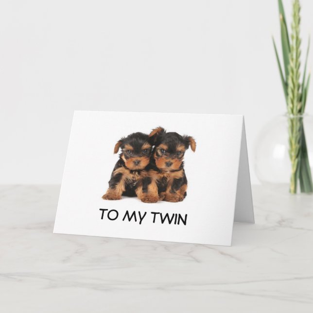 CARTÃO FELIZ ANIVERSÁRIO PARA A MINHA "MELHOR GÊMEA NUNCA (Frente)