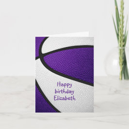 Cartão Feliz aniversário para as raparigas de basquetebol