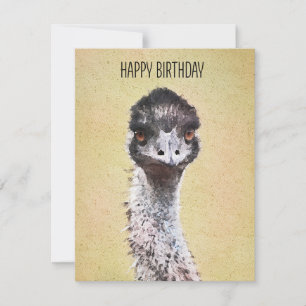 Cartão Feliz Aniversário Para Emu