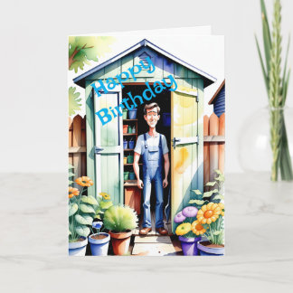 Cartão Feliz Aniversário para Entusiastas do Jardim