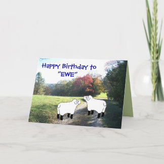 Cartão Feliz aniversário para "EWE" personalizar qualquer