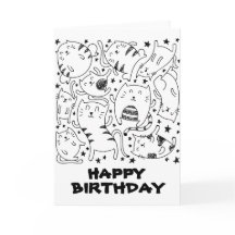 Feliz aniversário para gatos dançarinos