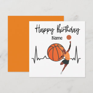 Cartão Feliz Aniversário para Jogador de Basquete