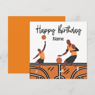 Cartão Feliz Aniversário para Jogador de Basquete