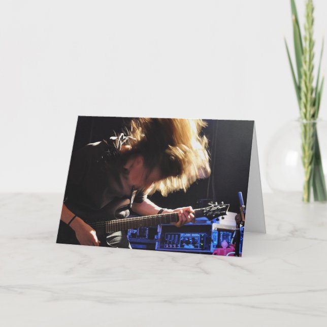 Cartão Feliz Aniversário para Meu Guitarrista Favorito (Frente)