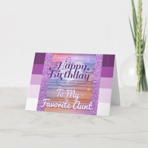 Cartão Feliz aniversário para minha tia favorita