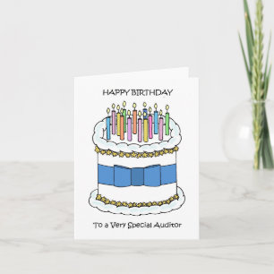 Cartão Feliz Aniversário para o Auditor