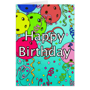 Cartão Feliz Aniversário para o Jogador de Pickleball Fav