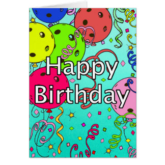 Cartão Feliz Aniversário para o Jogador de Pickleball Fav