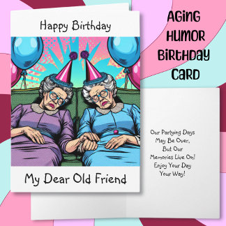 Cartão Feliz Aniversário para o meu Amigo Velho