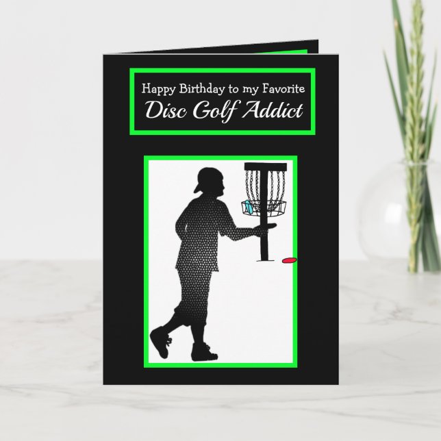 Cartão Feliz Aniversário para o meu Golfer de Disco Favor (Frente)