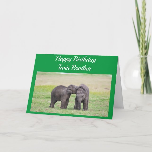 CARTÃO FELIZ ANIVERSÁRIO PARA O MEU IRMÃO **GÊMEO** (Frente)