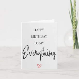 Cartão Feliz aniversário para o meu Tudo!