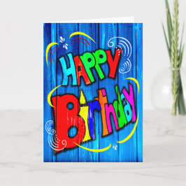 Cartão Feliz aniversário para qualquer um
