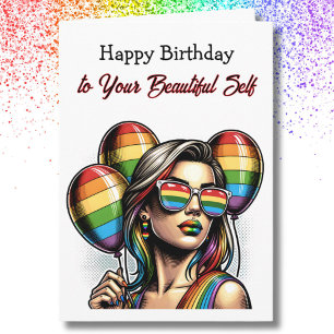 Cartão Feliz aniversário para sua Bela LGBTQIA+
