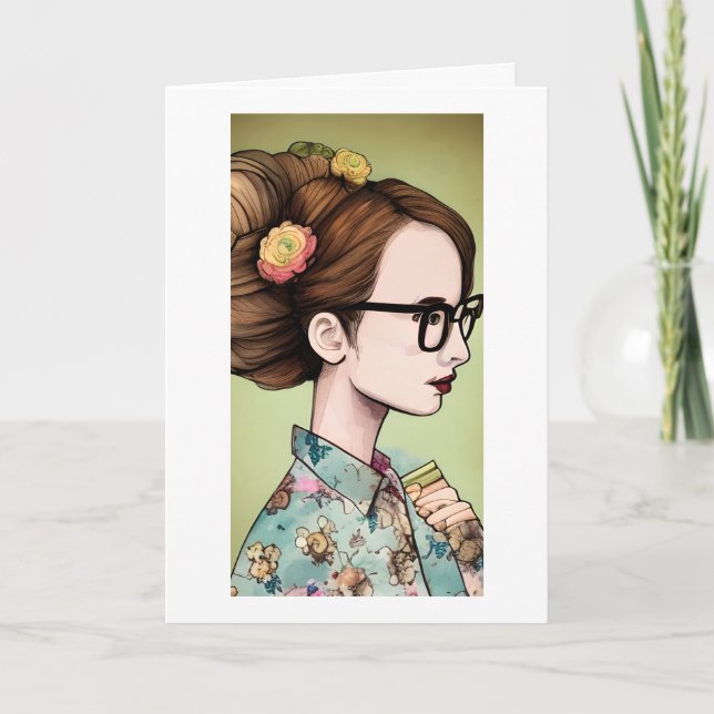 Cartão Feliz Aniversário para um Amigo Adorador de Livro (Frente)