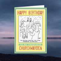Feliz Aniversário para um Churchwarden ou Trabalha
