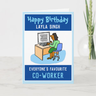 Cartão Feliz aniversário para um colega de trabalho do e