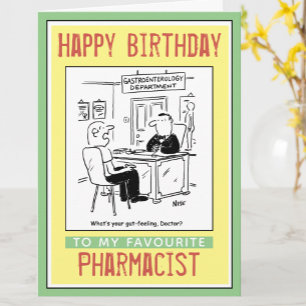 Cartão Feliz aniversário para um Farmacêutico