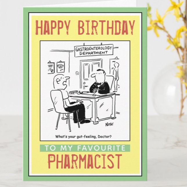 Cartão Feliz aniversário para um Farmacêutico (Criador carregado)