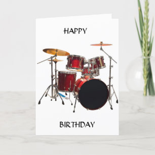 CARTÃO FELIZ ANIVERSÁRIO PARA UM INCRÍVEL "DRUMMER"