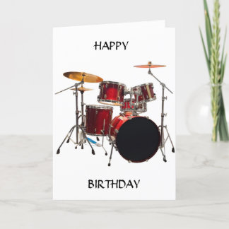 CARTÃO FELIZ ANIVERSÁRIO PARA UM INCRÍVEL "DRUMMER"