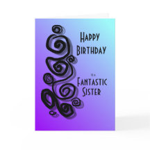 Feliz aniversário para uma irmã fantástica espirra