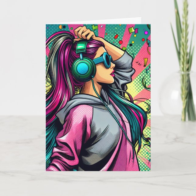 Cartão Feliz aniversário para uma senhora Legal (Frente)