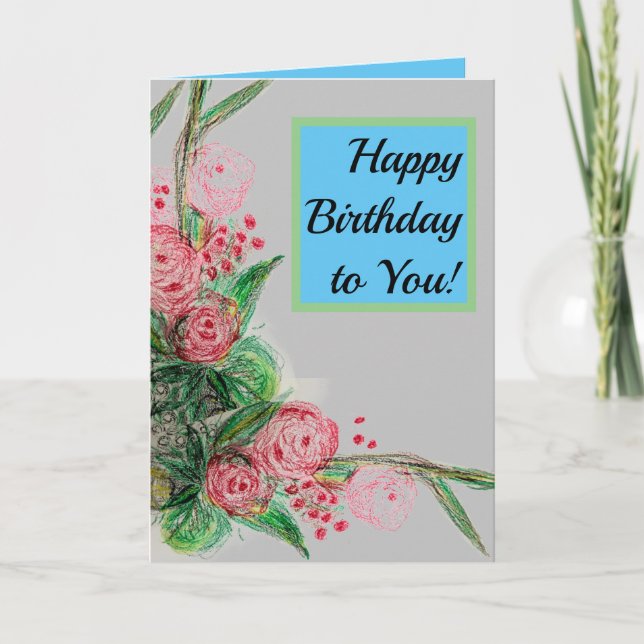 Cartão Feliz aniversário para você! (Frente)