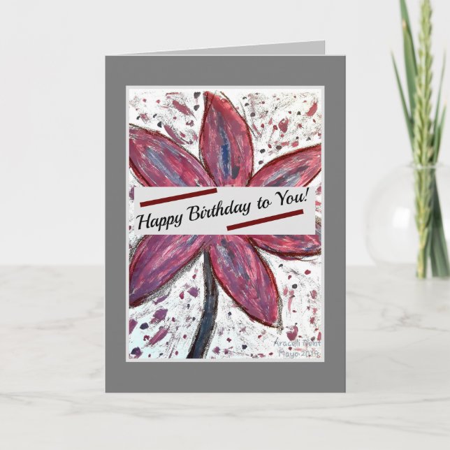 Cartão Feliz aniversário para você! (Frente)