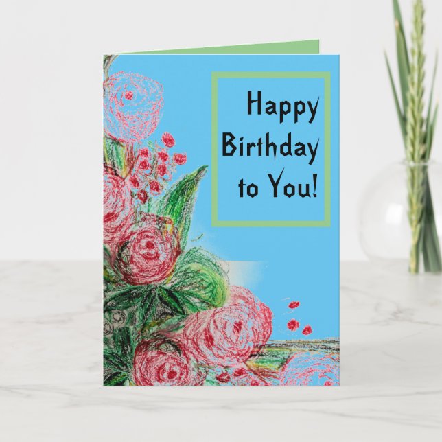 Cartão Feliz aniversário para você! (Frente)
