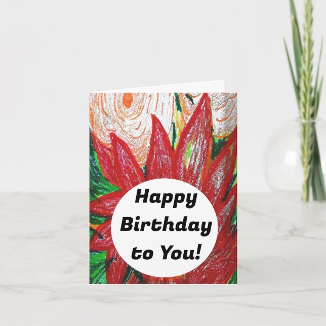 Cartão Feliz aniversário para você (Frente)