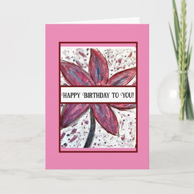 Cartão Feliz aniversário para você! (Frente)