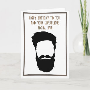 Cartão Feliz aniversário para você e sua barba!