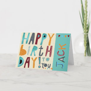 Cartão Feliz Aniversário Para Você - Garoto Garota Funky