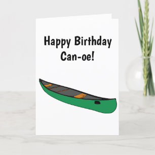 Cartão Feliz Aniversário Para Você Paddling Canoeiro Aniv