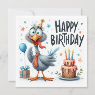CARTÃO FELIZ ANIVERSÁRIO PASSARINHO
