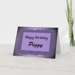 Cartão Feliz aniversario Peggy<br><div class="desc">Feliz aniversario Peggy</div>