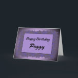 Cartão Feliz aniversario Peggy<br><div class="desc">Feliz aniversario Peggy</div>