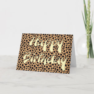 Cartão Feliz aniversario - pele da chita