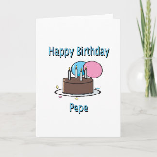 Cartão Feliz Aniversário Pepe Vovô Francês Aniversário De