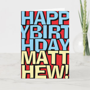 Cartão Feliz Aniversário Personalizado em Letras Maiúscul