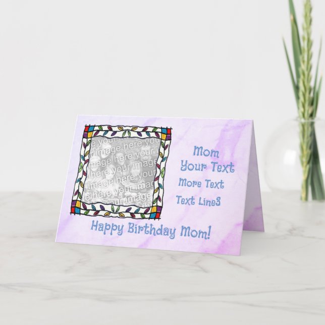 Cartão Feliz Aniversário Personalizado Mãe (Frente)