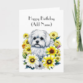 Cartão Feliz aniversário personalizado maltês