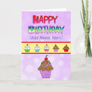 Cartão Feliz aniversário personalizado para você