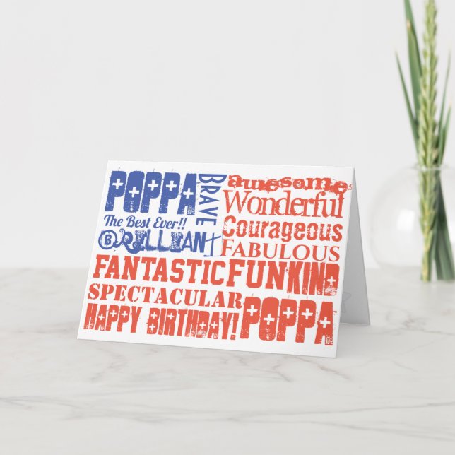 Cartão Feliz Aniversário PERSONALIZADO USA FLAG (Frente)