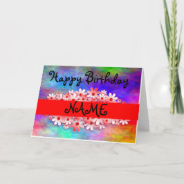 Cartão Feliz Aniversário Personalizar Nome